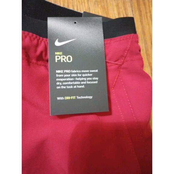 Nike Pro Training Slim Fit Shorts Mens Sz XXL CD4317-620 New Red Dri-Fit - Picture 6 of 13
